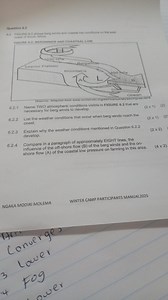 Question 6.2  FIGURE 6.2 shows berg winds and coastal low cond... | Filo