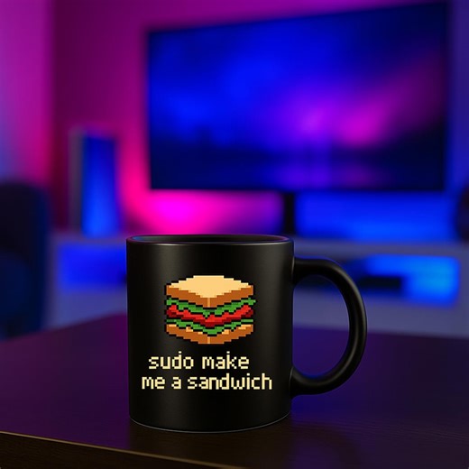 Sudo Make Me a Sandwich Mug – Pixel Art Gamer Mug – Programmer Mug – Coding Humor Mug – Nerd, Geek & Developer Gift - Etsy