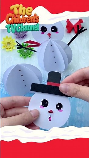 Make a Paper Snowman! ⛄❄️ Easy Winter Craft for Kids
