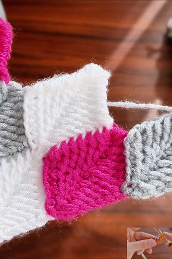 Stunning Crochet Knitted Leafy Blanket and Baby Vest Model