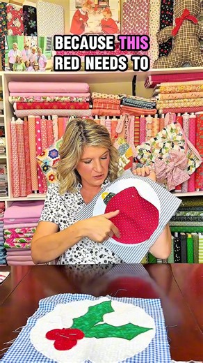 Tami Jones • HometownQuiltCompany | Holly & Ornament step by step sewing tutorial for beginners Templates available at www.hometownquiltcompany.com #sewing #tamijones... | Instagram