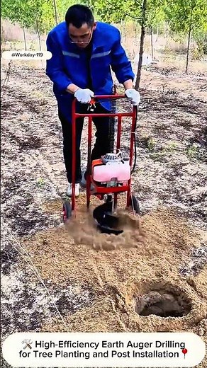 🛠️ High-Efficiency Earth Auger Drilling for Tree Planting and Post Installation📍
