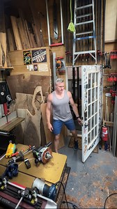 •0015• Today in the shop I installed the final two inlays in the top of the paradox walnut coffee table. These two were bow ties to stabilize two small cracks. The JML inlay jig always makes quick work of turning scraps to inlays! Plans and highly figured jigs available on my website. Link in bio. Next up - flush trim the edges with the oval template and get to the roundovers. Stay tuned. Questions? Comment below 👍🏻👍🏻 #woodwork #woodworking #woodworker #garagewoodshop #woodworkingskills #woo