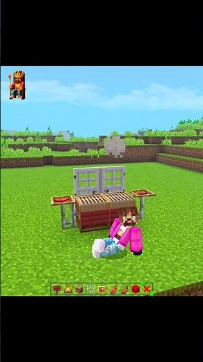 Minecraft BBQ Grill Build – Backyard Cooking Setup! 🍖