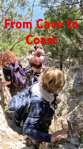 Descending from Dragon’s Cave 🇭🇷 Brač Island Hike #Shorts