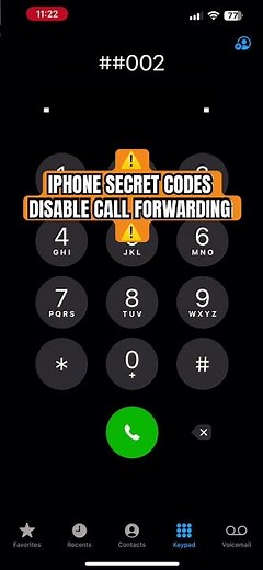 iPhone Secret Codes - Disable All Call Forwarding