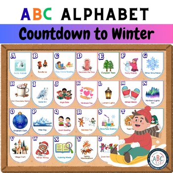 ABC Countdown to Winter Bulletin Board | Winter Classroom Decor
