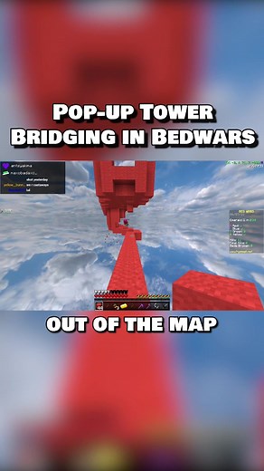 Glitching Pop-Up Towers in Minecraft Bedwars #minecraft #zyph #bedwars #hypixelbedwars #minecraftpvp #gamerboy
