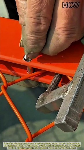 Simple Steel Mesh Tensioning Trick, Bolt Installation Made Easy!