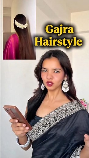 Trying Viral Gajra Hairstyle🌸✨ #diy #hacks #hairstyle #foryou #explorepage