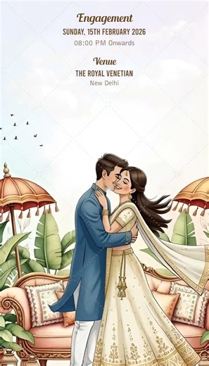 Digital Rajasthani Wedding Invitation with AI Art | 10022Ai | Rajasthani Wedding Invitation