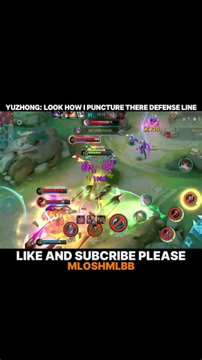 YUZHONG : LOOK HOW I PUNCTURE THERE DEFENSE LINE | YUZHONG EXP LANE GAMEPLAY | #mlbb