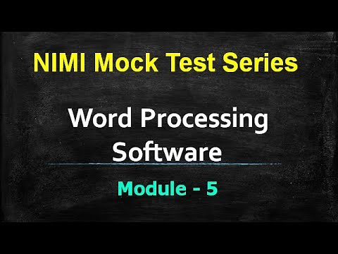 NIMI Mock Test Series Module - 5 : Word Processing Software - CBT Exam | #cbt
