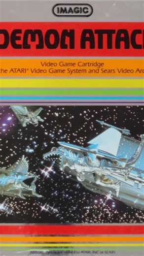 Demon Attack (1982, Imagic) - Atari 2600. #atari #atari2600 #jogosantigos #retrogaming #fyp