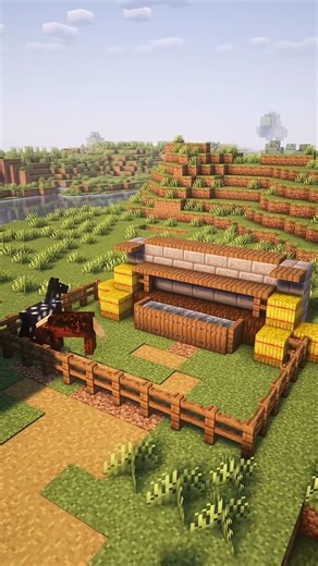 Goodjin on Instagram: "Minecraft Simple Stable Build | Easy Barn Design #minecraft #minecraftdesign #minecrafttutorial #minecraftideas #minecraftcreation #minecraftlovers"