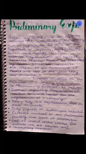 Preliminary Expenses || Accountancy || 12th Class