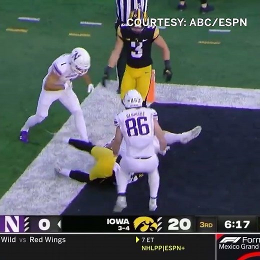 Northwestern Defensive Lineman Duke Olges Grabs a TD at Iowa | Big Ten Football