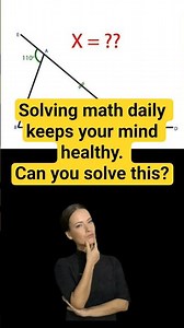 Find X Math Puzzle: Exterior Angle of Triangle Algebra Solution