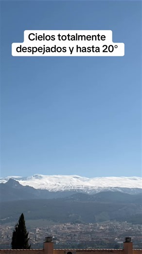 Temperaturas próximas a los 20° y cielos totalmente despejados! Será la tónica durante esta semana y sigue la tendencia de que hacia el puente de Andalucía las lluvias pueden regresar #Granada
