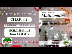 CANTAB Book || Class 9 Math || Exercise 1.3 [Question# 8 & 9] || Federal Board