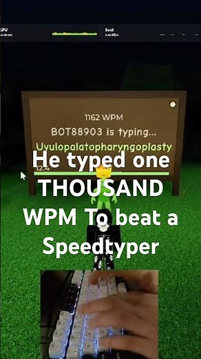 Scripter types 1 THOUSAND WPM To Beat a Speedtyper on a Roblox spelling bee