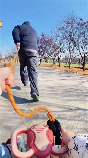 Although I don t have a big run my electric scooter can carry people#A dog pulling a cart#