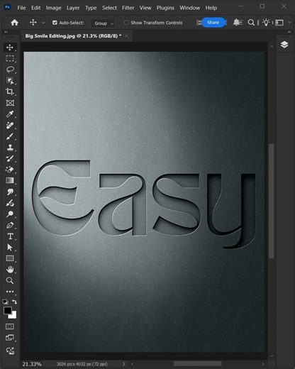 Adobe photoshop tips to create this carved paper cutout effect for text and logo #bigsmileediting | Big Smile Editing