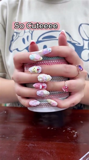 So Cuteeee... #nail #nails #nailtrends #cutenail #nailart #nailtech #fyp #viral #dragonnail