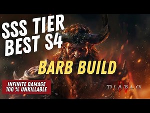 Absolute BEST Barbarian Build For Season 4 Found! INFINITE Damage & UNKILLABLE Build Guide!