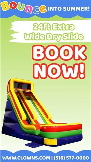 24ft Extra Wide Inflatable Slide Rental