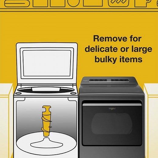 Washer w/ 2-1 removable agitator + benefits