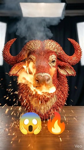 Matchstick Buffalo Burn Test 🔥🐃 | Satisfying Experiment #shorts