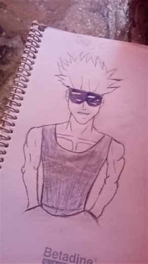 gojo full body drawing