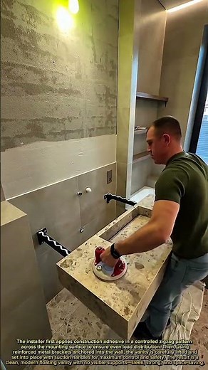 This Floating Vanity Install Trick Is Genius! 🔥🛠️