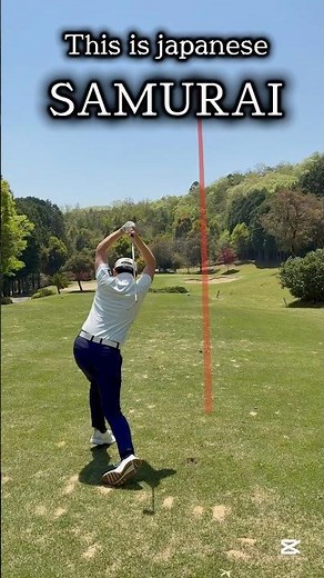 This is the Japanese golf samurai shot! #golf #golflesson #golfswing #golf #shorts