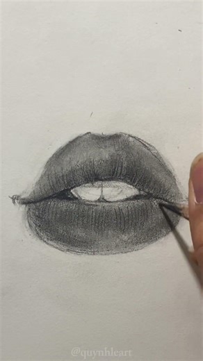 Cute lips drawing tutorial #shorts #quynhleart #viral