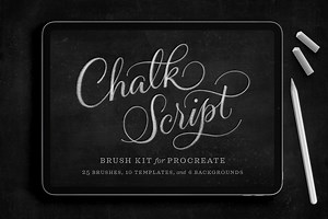 Chalk Script Brush Kit for Procreate - Molly Suber Thorpe