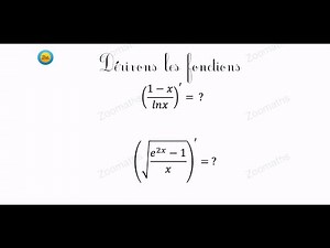 Fonctions (exp et ln ) dérivées