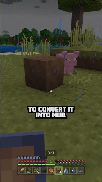 💧🌍 Minecraft Mud Block Creation w Water Bottle 🆕🎮