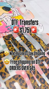 🚨DTF Transfers ONLY $1.75 🚨 Next Business day shipping 🚨Free shipping with a $45 DTF ORDER🚨 It’s the perfect time to grow your t shirt business GREAT QUALITY WITH AMAZING PRICES 🤩 SHOP NOW . . . #dtftransfers #crafter #tshirtmaker #wholesaledtftransfers #wholesale | Shop Happy Transfers