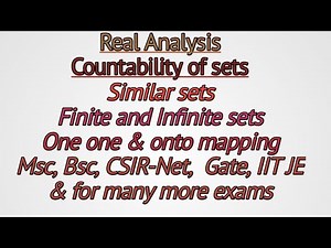 Countability of sets | similar sets | Finite sets , infinite sets| Real analysis: lec-01