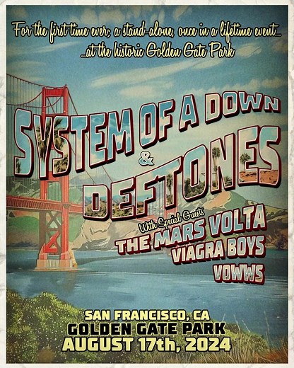 System Of A Down and Deftones Concert at Golden Gate Park