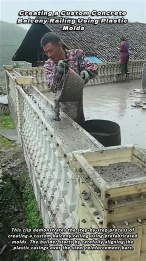 Creating a Custom Concrete Balcony Railing Using Plastic Molds