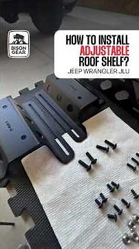 How to Install Adjustable Roof Shelf for Jeep Wrangler JLU? #bisongear #wrangler #installation