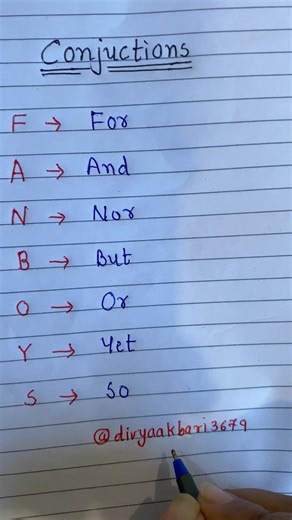 Coordinating Conjunctions in English Grammar 🔥#english #grammar #shortsfeed #conjunctions