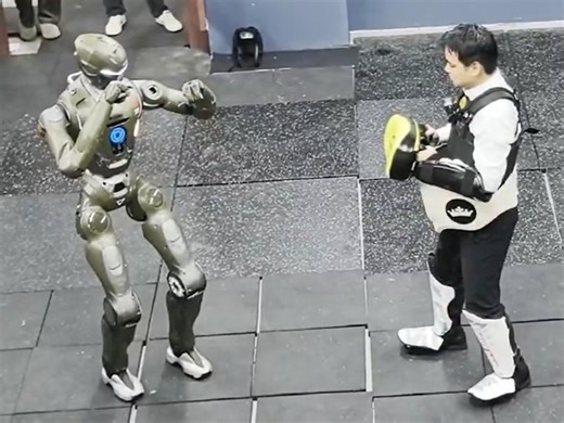 EngineAI CEO bravely proves its T800 humanoid robot can really kick like Jackie Chan