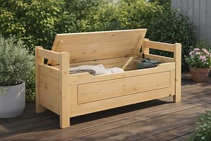 Outdoor Storage Bench Plans PDF | Garden Wooden Bench With Storage | DIY Woodworking Plan - Etsy Canada