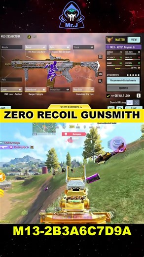 ⚙️ ZERO Recoil M13 Gunsmith 💥 DOMINATES at Long Range! | CODM BR Loadout