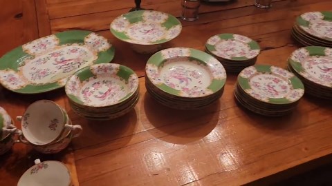 Antique Minton Cockatrice Green Dinnerware Set, 47 Pieces, English Porcelain, Globe Backstamp, Early 20th Century - Etsy