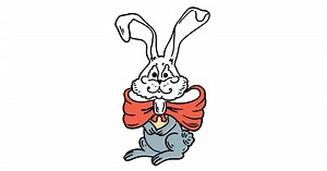 Bunny with a Bow coloring page ♥ Print and Online Free!